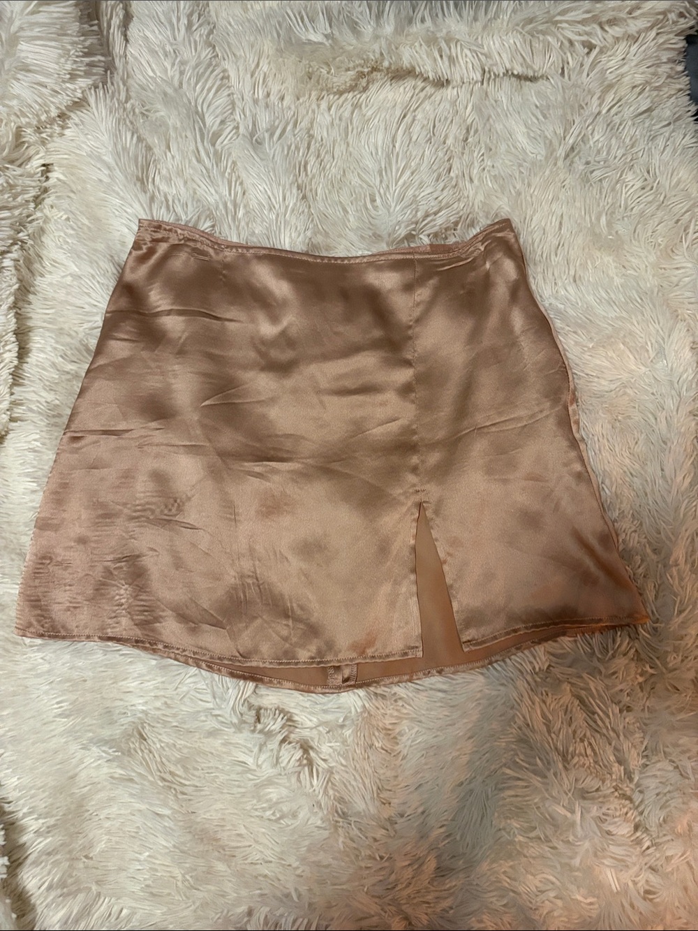 Reformation Robbie Silk Skirt in Dusty Rose